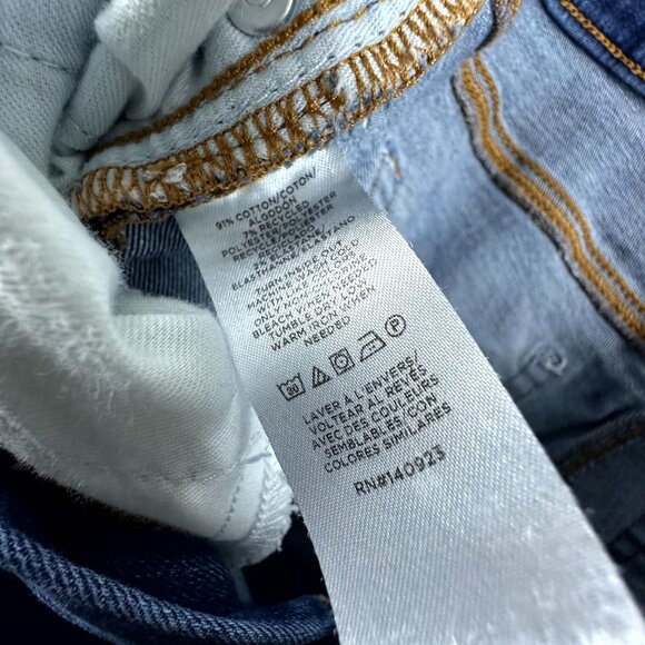 Loft Women's Skinny Jeans High Rise Dark Wash Five Design Pockets Blue Size 29/8 - Picture 5 of 10